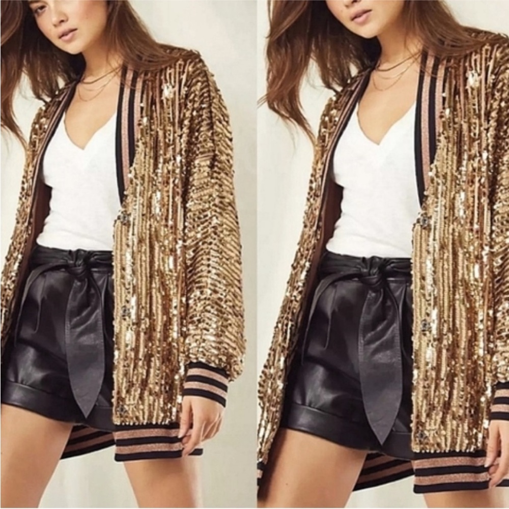 🔥NWT🔥 Free People | Riviera Sequin Dolman Jacket XS